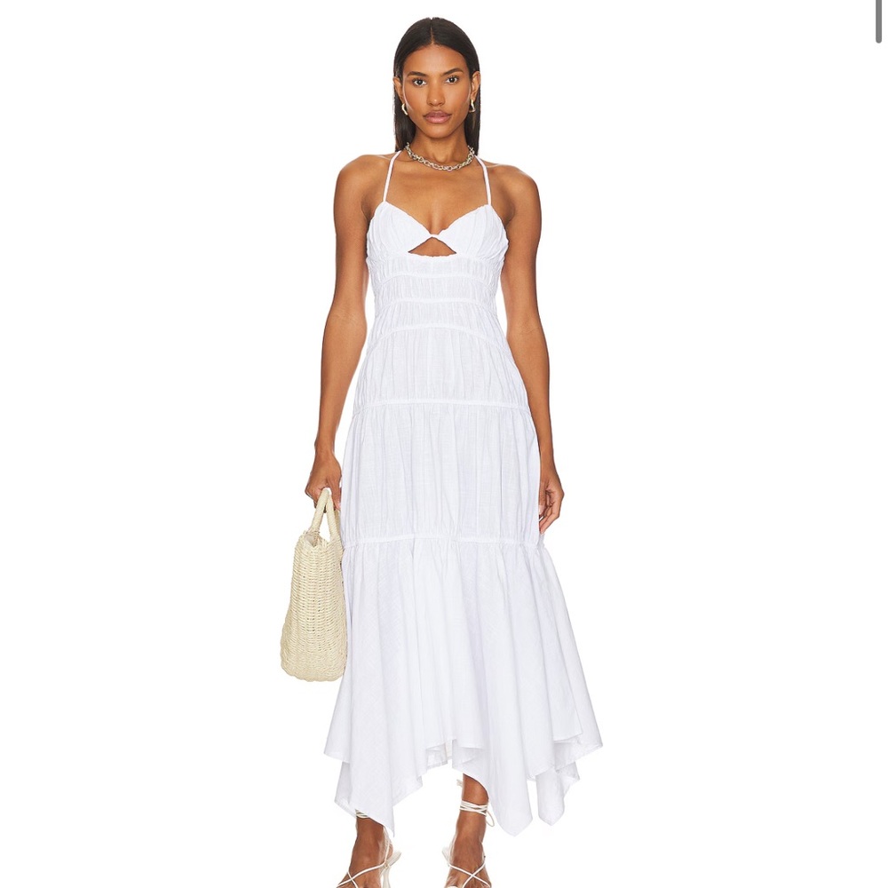 SNDYS Tahlia Maxi Dress in White